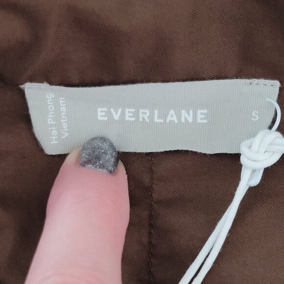Everlane Woven Cropped Pajama Top Womens Size S Chestnut Boxy Loungewear NWT - Picture 5 of 7